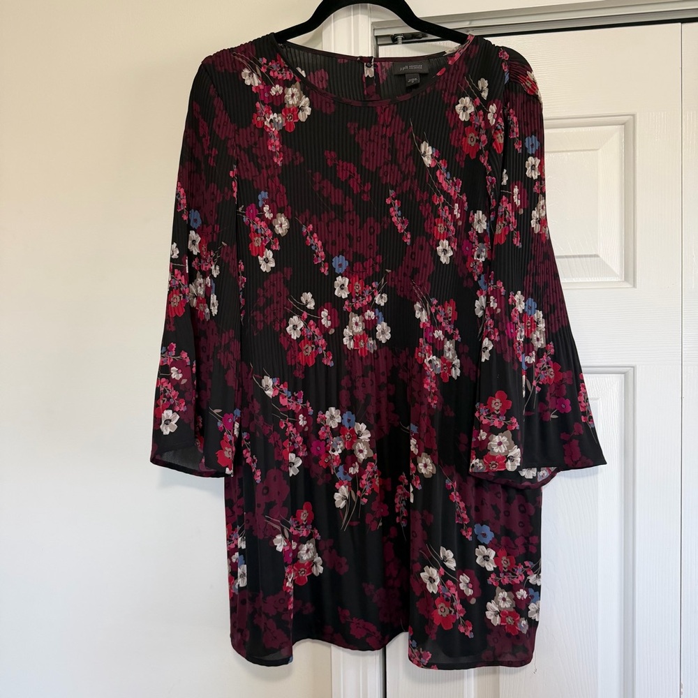 J.Jill Wearever Collection Floral Tunic Bell Sleeve Size Medium